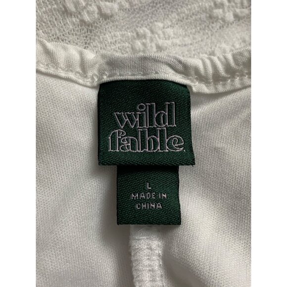 Wild Fable Womens White Sleeveless Lace Textured Maxi Slip Dress Size Large - Picture 11 of 12